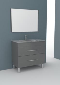 Meuble Salle De Bain City 90 Gris Samse