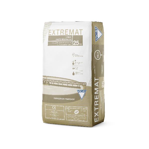 Ciment EXTREMAT gris CEM I SR3-PM CP2 52,5 N CE+NF sac 25kg