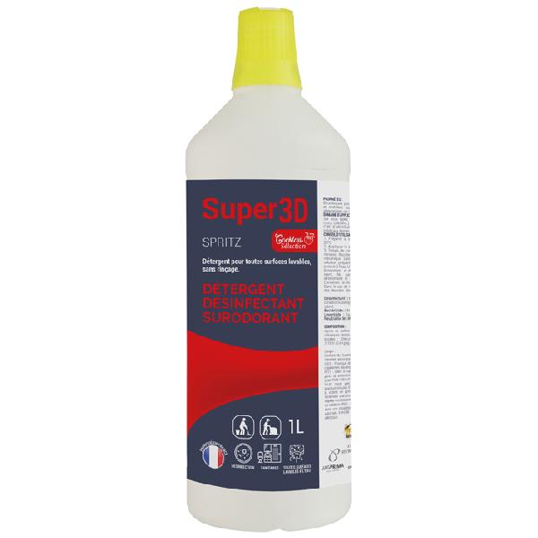 Détergent liquide tous supports SUPER 3D COCKTAIL Spritz bidon 1L
