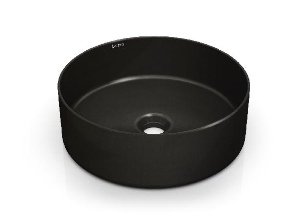 Vasque à poser MALEVITCH 38cm céramique noir mat ronde
