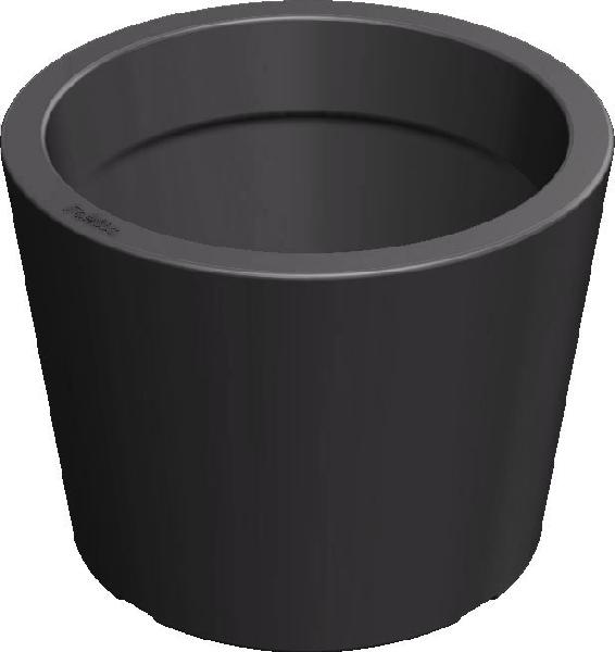 Pot CONIK LARGE carbone Ø80cm polyéthylène rotomoulé H.60,2cm