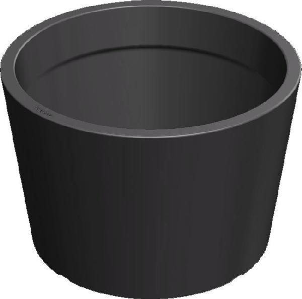 Pot CONIK LARGE carbone Ø120cm polyéthylène rotomoulé H.79,2cm