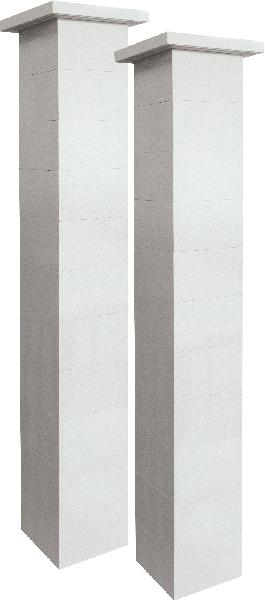 Kit 2 piliers ACCESS blanc cassé 29x29x188cm