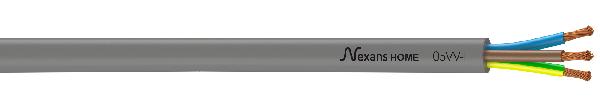 Câble domestique HO5VV-F 3 G 6mm² gris au mètre