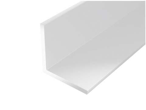 Cornière égale PVC blanc 2m 10x10mm Ep.1mm
