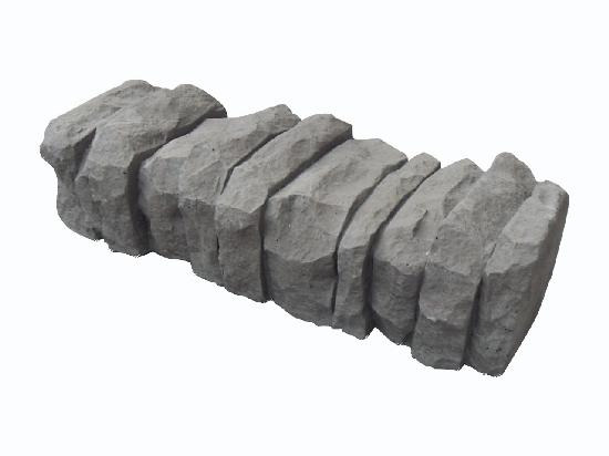 Bordure ARDELIA pierre reconstituée aspect schiste 16x45cm H.13cm gris
