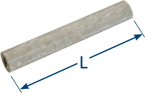 Tube entretoise fibro Ø27mm 14cm sachet 120
