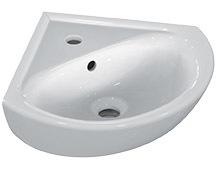 Lave-mains angle ULYSSE blanc 34x34cm NF